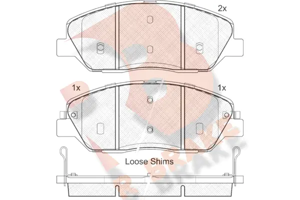 R BRAKE fékbetétkészlet, tárcsafék - RB1828 - TothCarparts