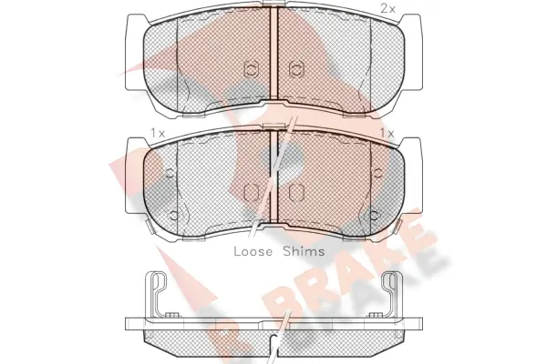 R BRAKE fékbetétkészlet, tárcsafék - RB1829 - TothCarparts