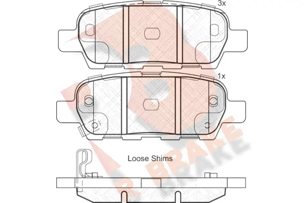 R BRAKE fékbetétkészlet, tárcsafék - RB1838 - TothCarparts