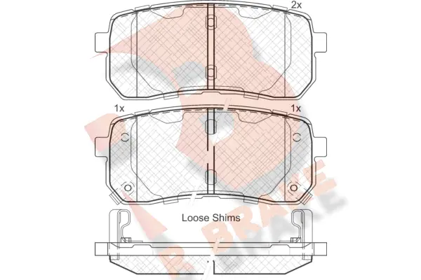 R BRAKE fékbetétkészlet, tárcsafék - RB1839 - TothCarparts