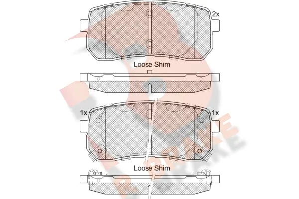 R BRAKE fékbetétkészlet, tárcsafék - RB1839-233 - TothCarparts
