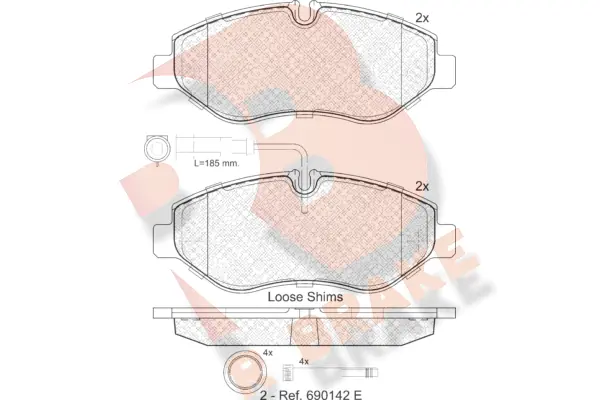 R BRAKE fékbetétkészlet, tárcsafék - RB1846 - TothCarparts