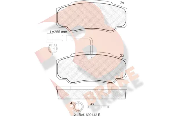 R BRAKE fékbetétkészlet, tárcsafék - RB1847 - TothCarparts