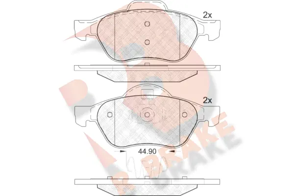 R BRAKE fékbetétkészlet, tárcsafék - RB1860 - TothCarparts