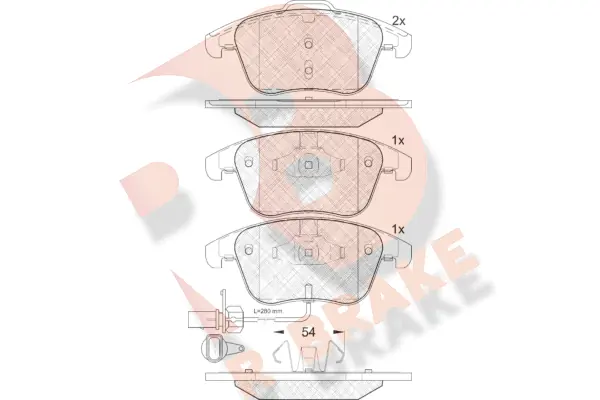 R BRAKE fékbetétkészlet, tárcsafék - RB1864 - TothCarparts