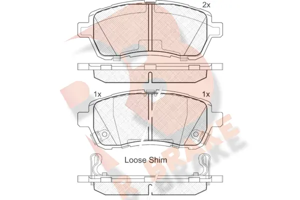 R BRAKE fékbetétkészlet, tárcsafék - RB1881-200 - TothCarparts