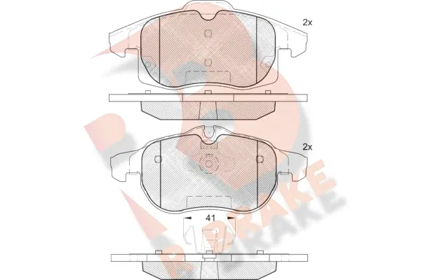 R BRAKE fékbetétkészlet, tárcsafék - RB1891 - TothCarparts