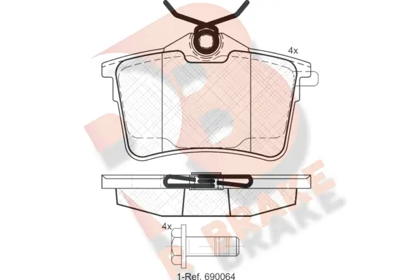 R BRAKE fékbetétkészlet, tárcsafék - RB1895 - TothCarparts