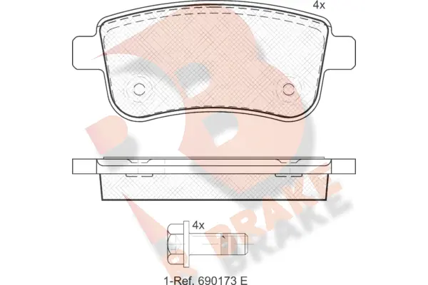 R BRAKE fékbetétkészlet, tárcsafék - RB1904 - TothCarparts