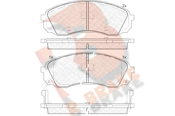 R BRAKE fékbetétkészlet, tárcsafék - RB1911 - TothCarparts