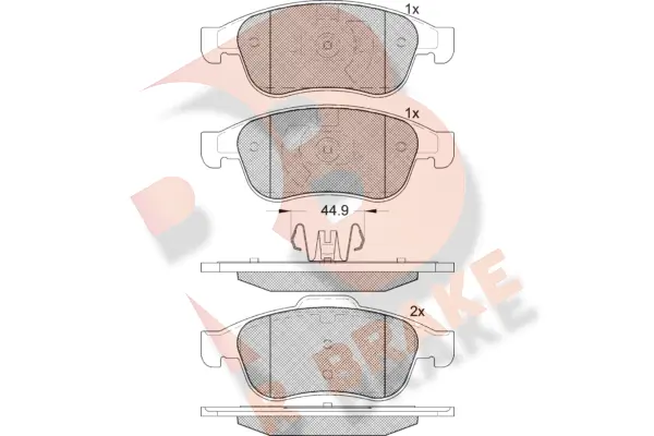 R BRAKE fékbetétkészlet, tárcsafék - RB1915 - TothCarparts