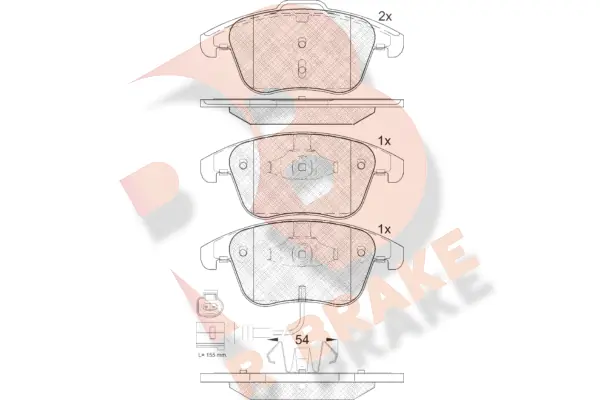 R BRAKE fékbetétkészlet, tárcsafék - RB1923 - TothCarparts
