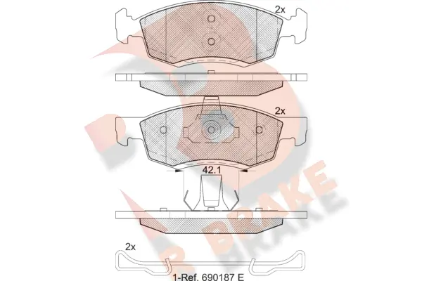 R BRAKE fékbetétkészlet, tárcsafék - RB1924 - TothCarparts