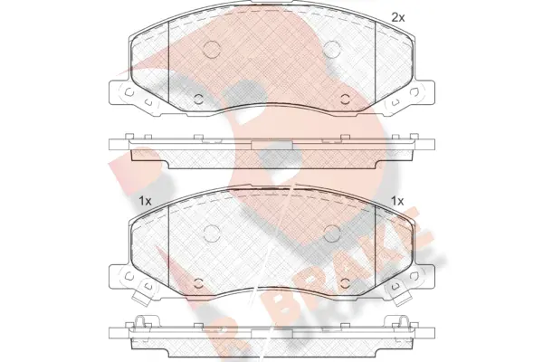 R BRAKE fékbetétkészlet, tárcsafék - RB1927 - TothCarparts