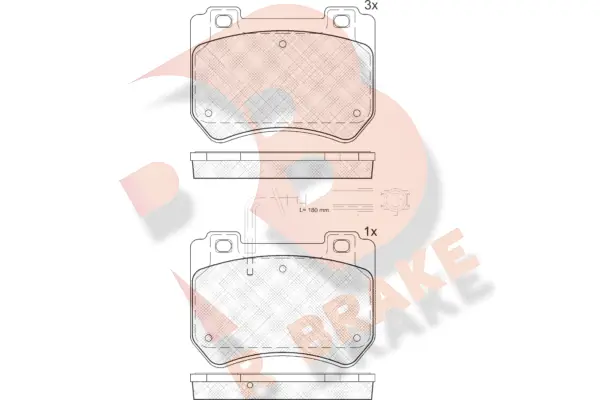 R BRAKE fékbetétkészlet, tárcsafék - RB1932 - TothCarparts