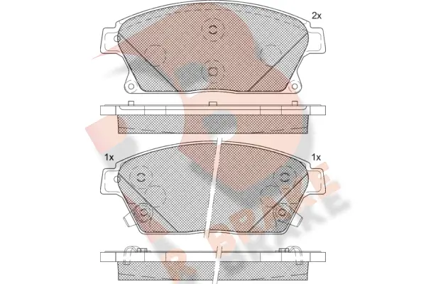 R BRAKE fékbetétkészlet, tárcsafék - RB1939-202 - TothCarparts