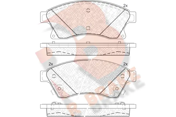 R BRAKE fékbetétkészlet, tárcsafék - RB1942 - TothCarparts