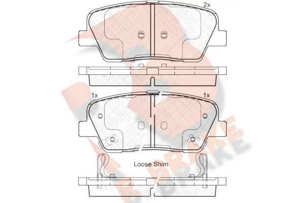 R BRAKE fékbetétkészlet, tárcsafék - RB1954 - TothCarparts