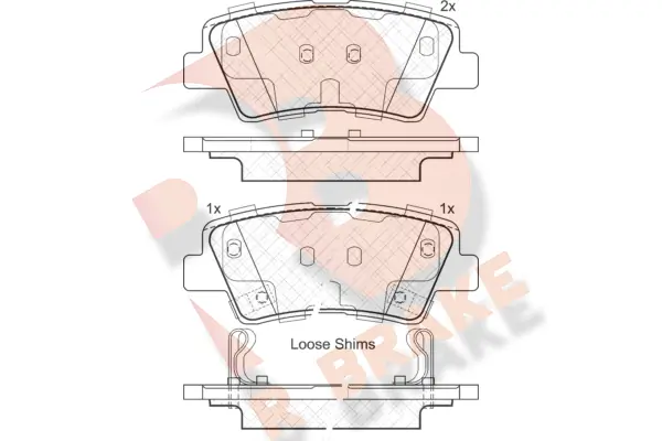 R BRAKE fékbetétkészlet, tárcsafék - RB1976 - TothCarparts