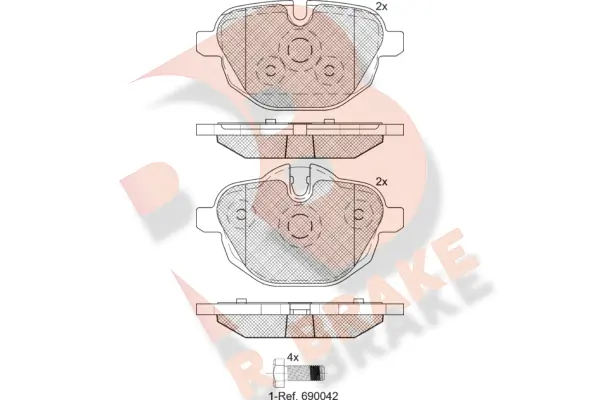 R BRAKE fékbetétkészlet, tárcsafék - RB2004 - TothCarparts