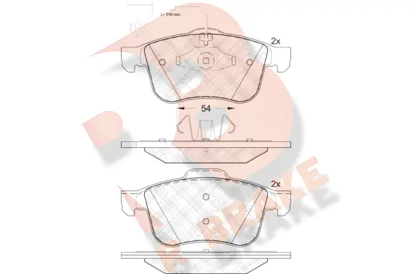 R BRAKE fékbetétkészlet, tárcsafék - RB2007 - TothCarparts
