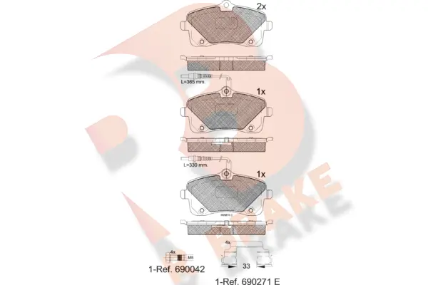 R BRAKE fékbetétkészlet, tárcsafék - RB2024 - TothCarparts
