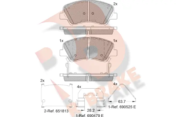 R BRAKE fékbetétkészlet, tárcsafék - RB2035-233 - TothCarparts