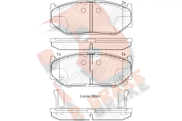 R BRAKE fékbetétkészlet, tárcsafék - RB2045 - TothCarparts