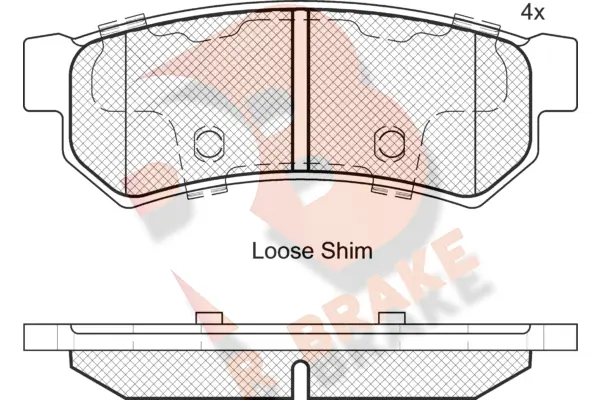 R BRAKE fékbetétkészlet, tárcsafék - RB2058 - TothCarparts