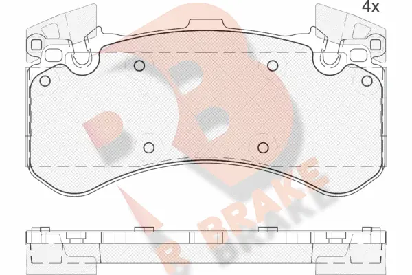 R BRAKE fékbetétkészlet, tárcsafék - RB2070 - TothCarparts