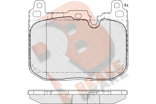 R BRAKE fékbetétkészlet, tárcsafék - RB2093-208 - TothCarparts