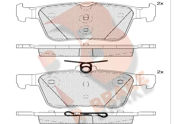 R BRAKE fékbetétkészlet, tárcsafék - RB2098 - TothCarparts