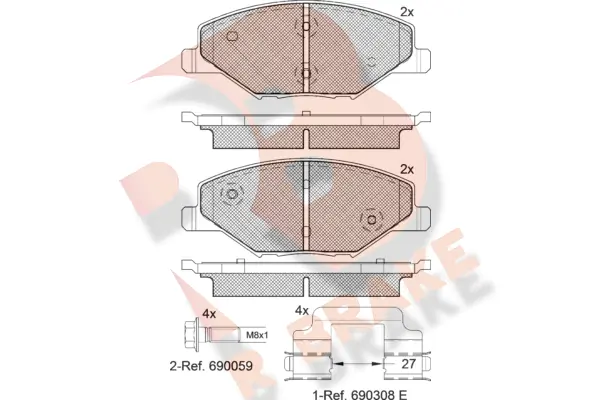 R BRAKE fékbetétkészlet, tárcsafék - RB2110 - TothCarparts