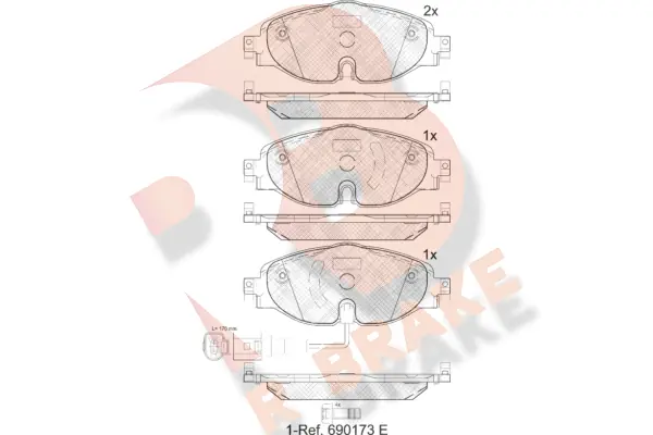 R BRAKE fékbetétkészlet, tárcsafék - RB2111 - TothCarparts