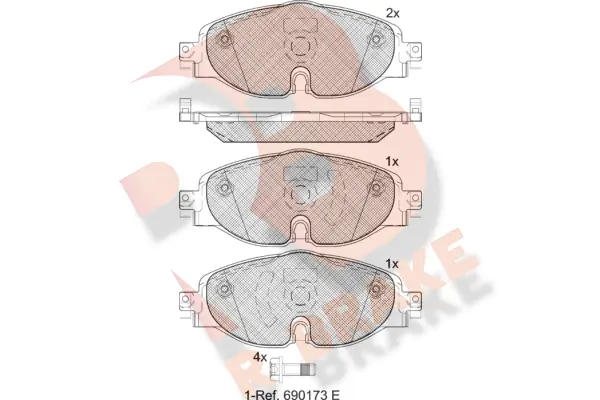 R BRAKE fékbetétkészlet, tárcsafék - RB2111-204 - TothCarparts