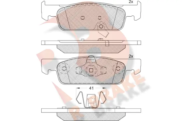 R BRAKE fékbetétkészlet, tárcsafék - RB2115-208 - TothCarparts