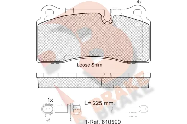 R BRAKE fékbetétkészlet, tárcsafék - RB2121-203 - TothCarparts