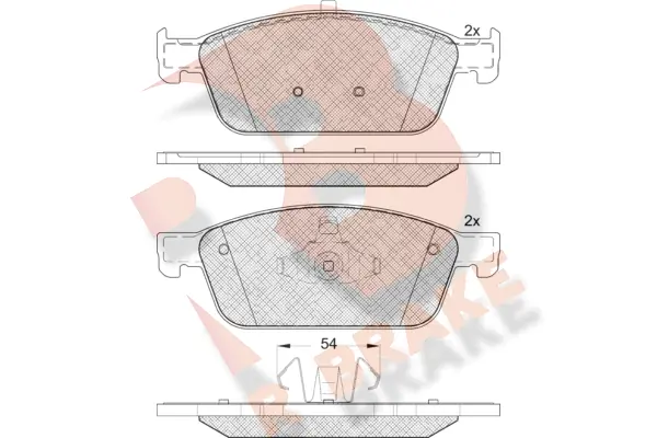 R BRAKE fékbetétkészlet, tárcsafék - RB2134 - TothCarparts