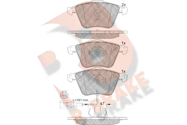 R BRAKE fékbetétkészlet, tárcsafék - RB2148 - TothCarparts