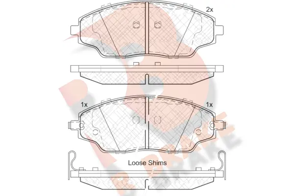 R BRAKE fékbetétkészlet, tárcsafék - RB2167 - TothCarparts