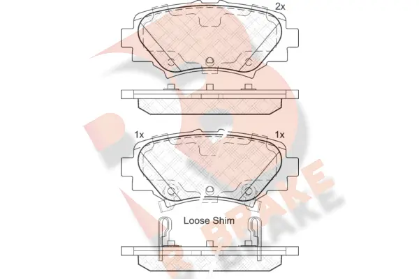 R BRAKE fékbetétkészlet, tárcsafék - RB2169 - TothCarparts