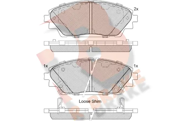 R BRAKE fékbetétkészlet, tárcsafék - RB2171 - TothCarparts
