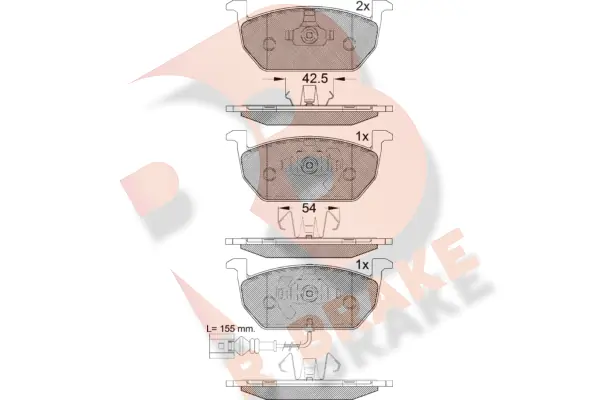 R BRAKE fékbetétkészlet, tárcsafék - RB2189 - TothCarparts