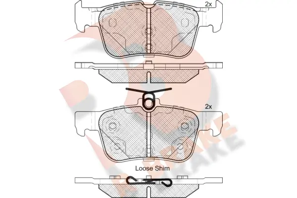 R BRAKE fékbetétkészlet, tárcsafék - RB2198 - TothCarparts