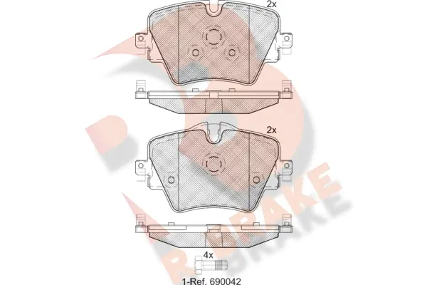R BRAKE fékbetétkészlet, tárcsafék - RB2216 - TothCarparts