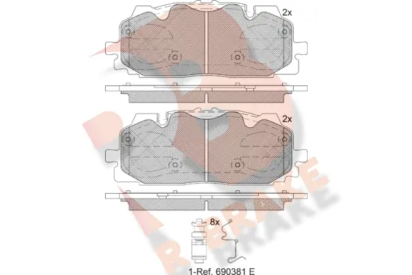 R BRAKE fékbetétkészlet, tárcsafék - RB2254 - TothCarparts