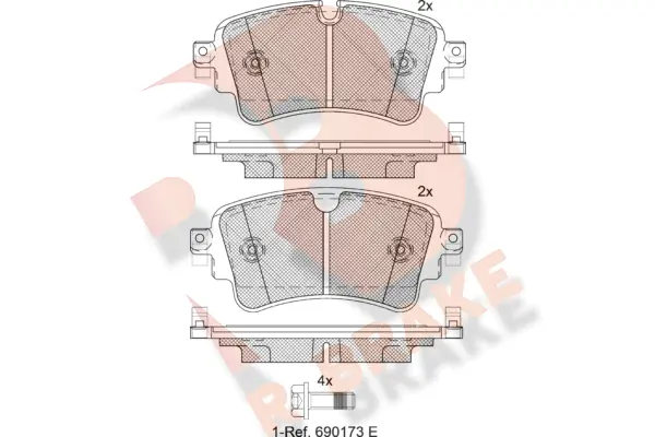 R BRAKE fékbetétkészlet, tárcsafék - RB2256 - TothCarparts