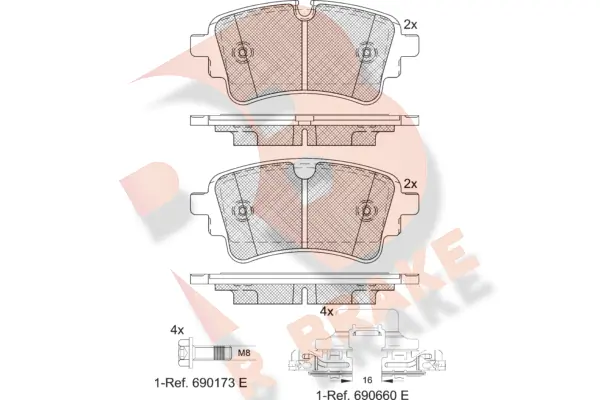 R BRAKE fékbetétkészlet, tárcsafék - RB2256-208 - TothCarparts