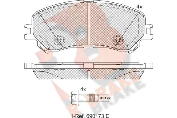 R BRAKE fékbetétkészlet, tárcsafék - RB2259 - TothCarparts