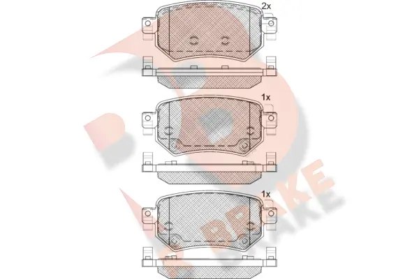 R BRAKE fékbetétkészlet, tárcsafék - RB2263 - TothCarparts